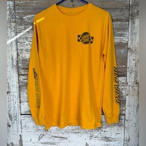 Y2k Santa Cruz yellow long sleeve shirt